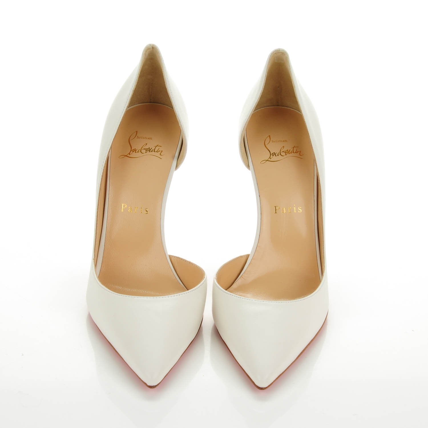 Christian Louboutin Kidskin Iriza 100 Pumps 38.5 Neige 2 of 7