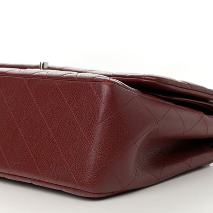 Chanel Caviar Quilted Jumbo Double Flap Dark Red 11 of 16