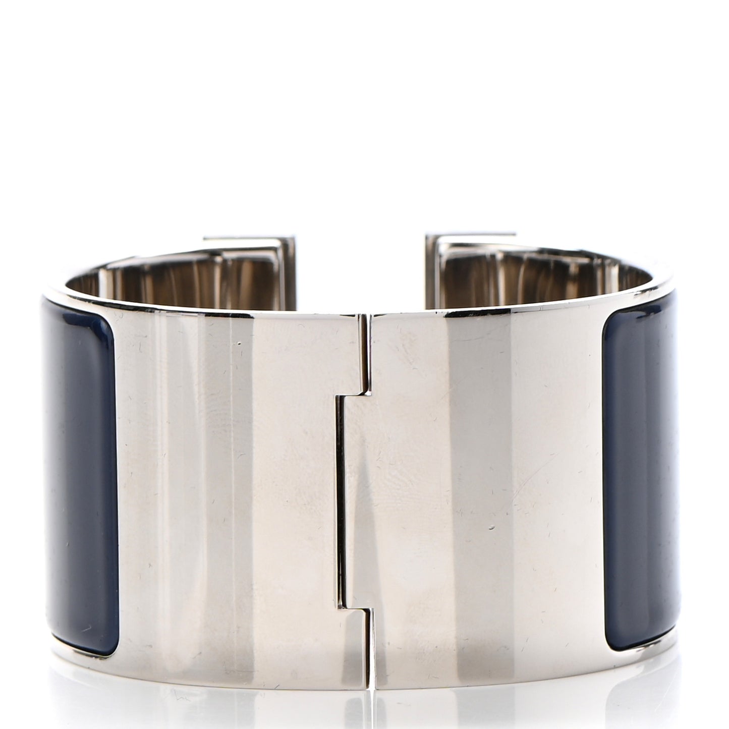 Enamel Extra Wide Clic Clac H Bracelet PM Bleu Nuit