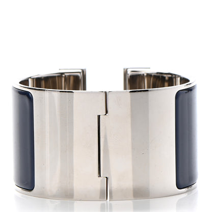 Hermes Enamel Extra Wide Clic Clac H Bracelet PM Bleu Nuit 3 of 5
