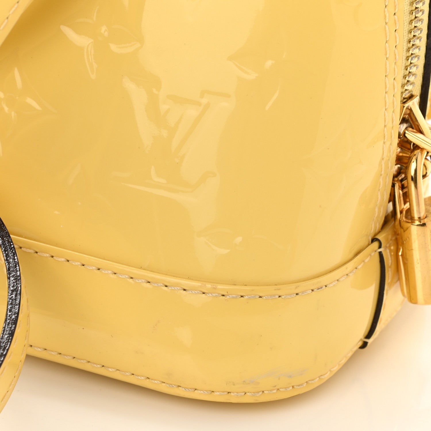 Louis Vuitton Vernis Alma BB Citrine 9 of 10