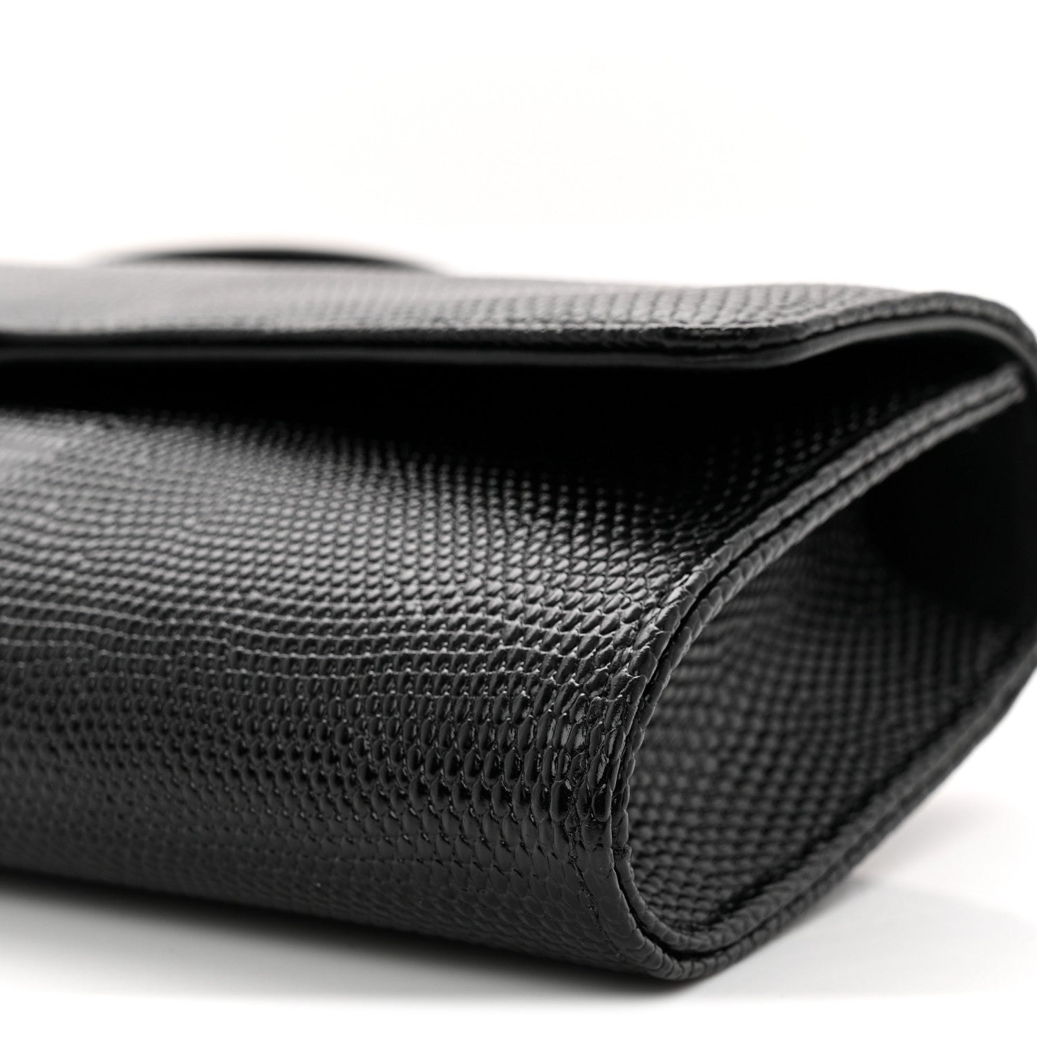 Chanel Lizard Calfskin Embossed Clutch With Chain Black 21 of 21