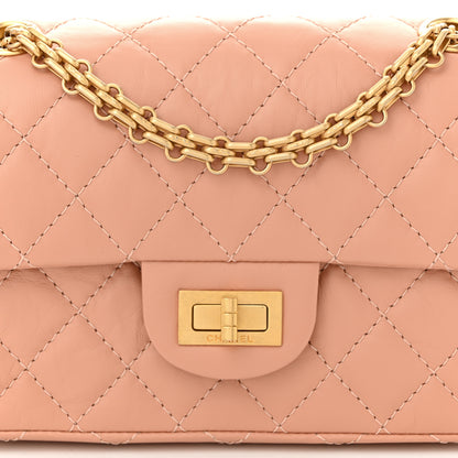 Chanel Aged Calfskin Quilted 2.55 Reissue Mini Flap Beige 8 of 10