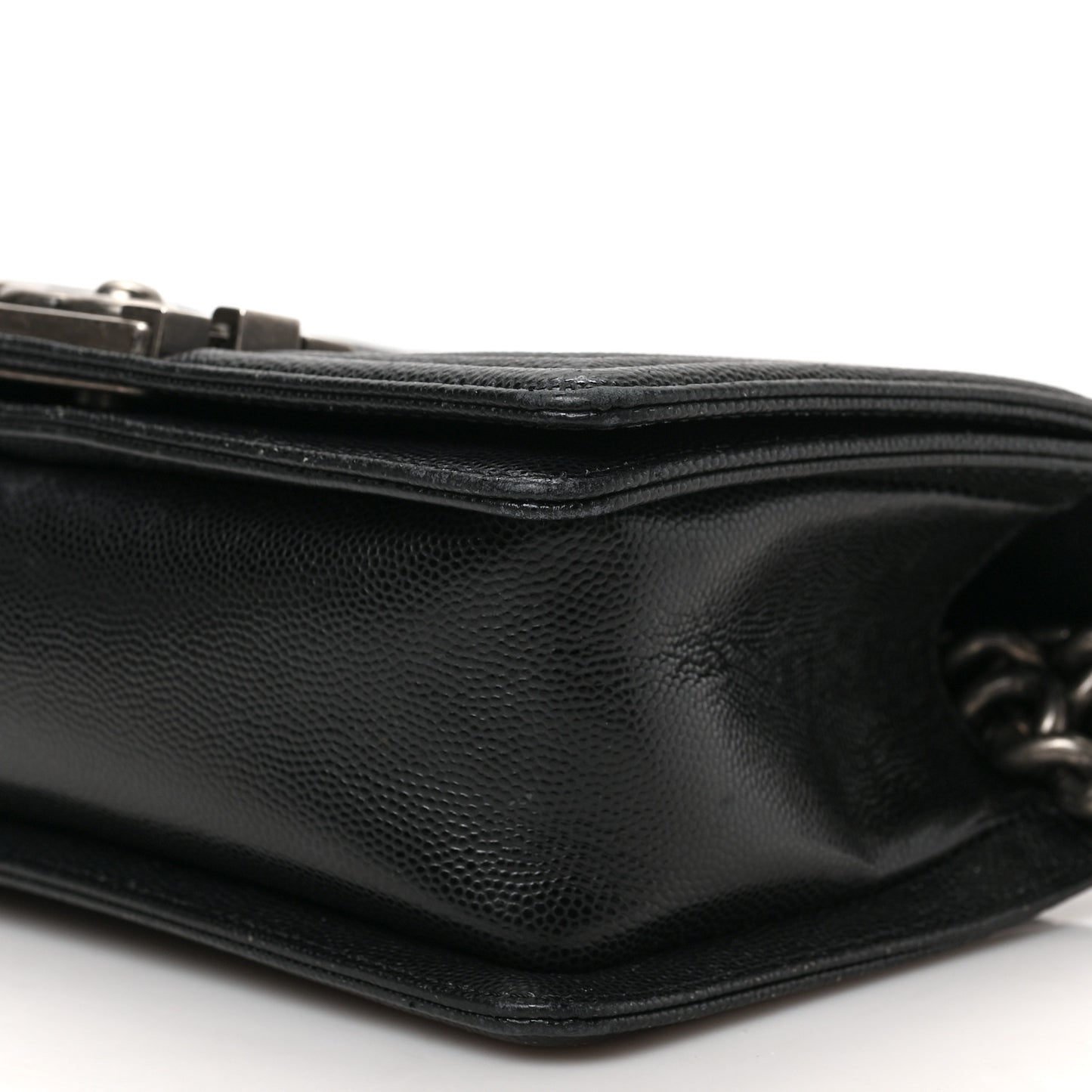 Caviar Quilted Small Boy Flap Black
