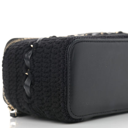 Chanel Lambskin Crochet Quilted Small Vanity Case With Chain Black 9 of 11