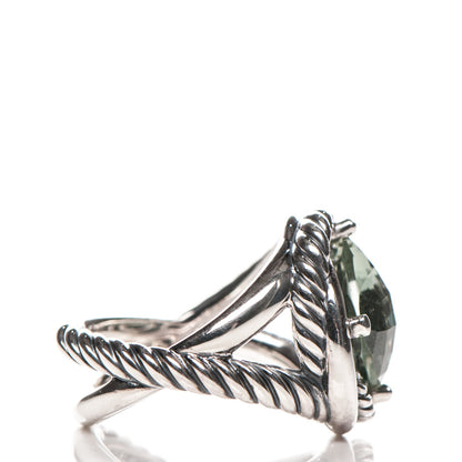 David Yurman Sterling Silver Prasiolite 11mm Infinity Ring 54 7 4 of 5