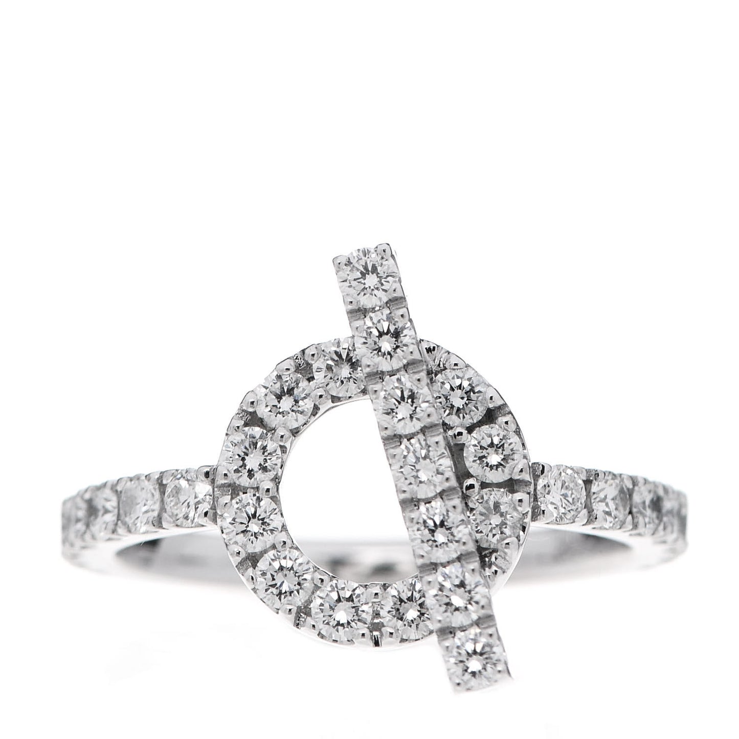 18K White Gold Diamond Finesse Ring 53 6.25