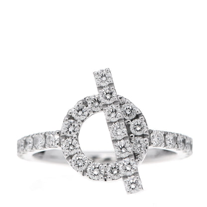 Hermes 18K White Gold Diamond Finesse Ring 53 6.25 1 of 7