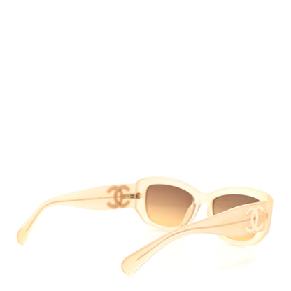 Chanel Acetate Rectangle Sunglasses 5493 Light Yellow Light Yellow 4 of 8
