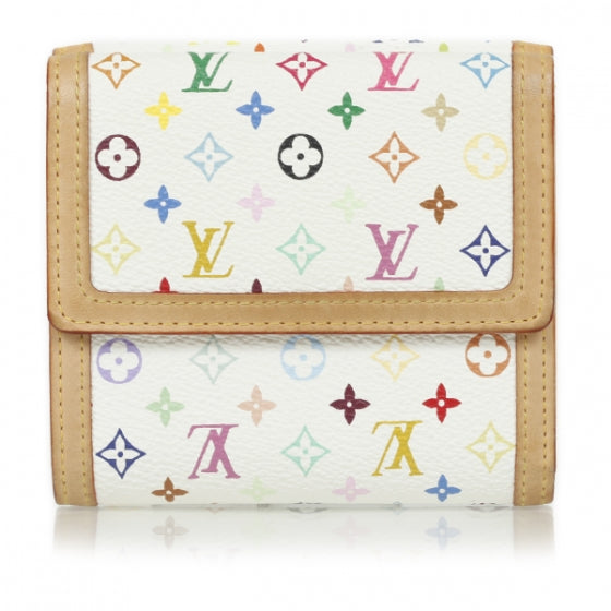 Monogram Multicolor Porte-Monnaie Billets Wallet White