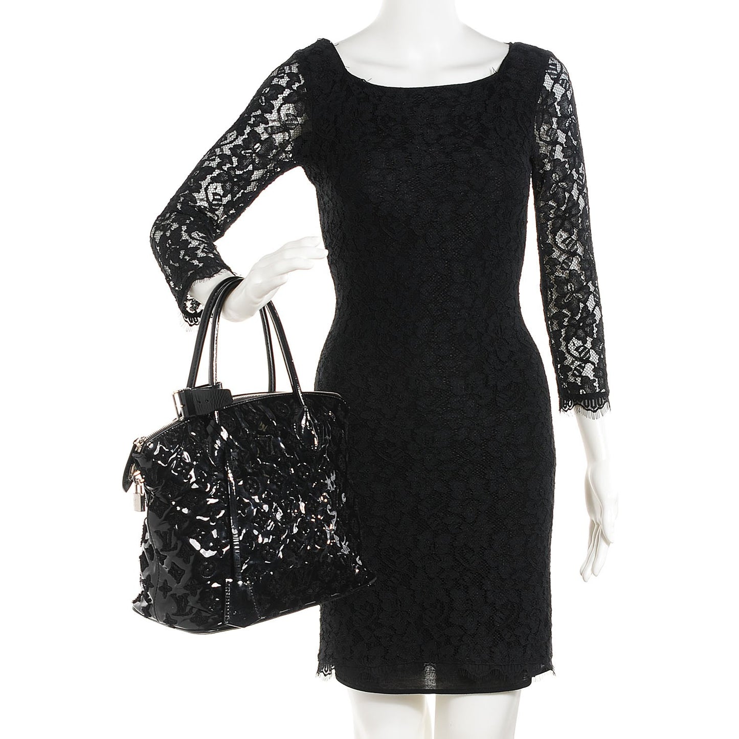 Patent Lambskin Fascination Lockit Black