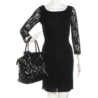 Louis Vuitton Patent Lambskin Fascination Lockit Black 2 of 7