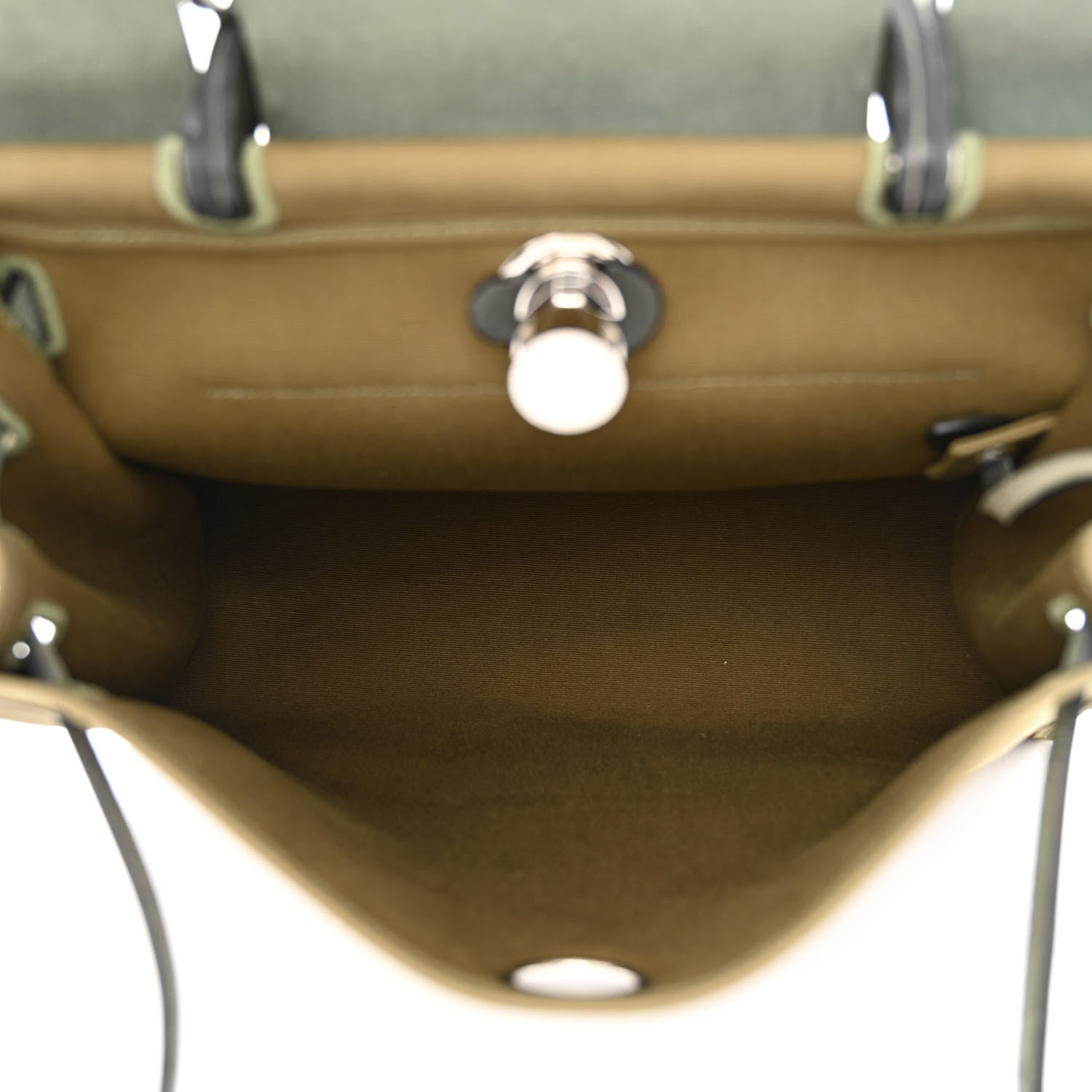 Hermes Vache Hunter Toile Herbag Zip 31 PM Khaki 6 of 13