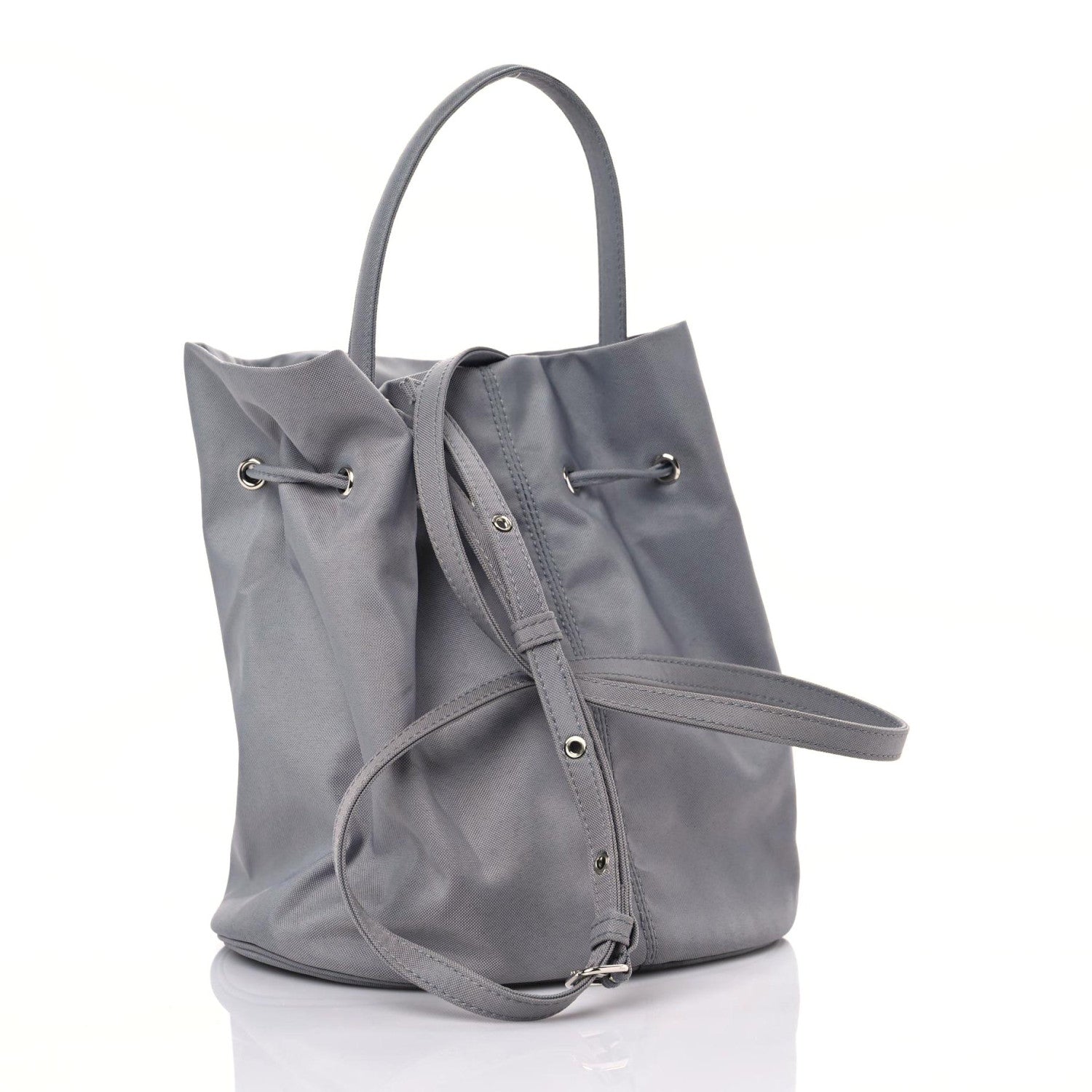 Balenciaga Nylon Wheel Logo Bucket Bag XS Gris Cendre 2 of 12