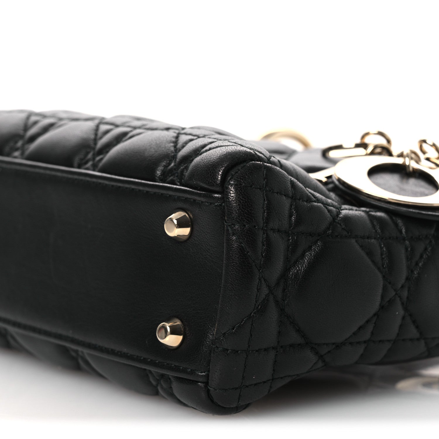 Christian Dior Lambskin Cannage Mini Lady Dior Black 10 of 13