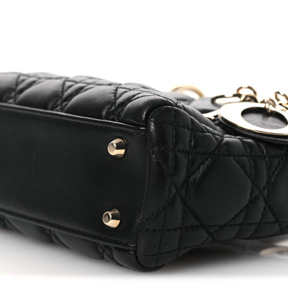 Christian Dior Lambskin Cannage Mini Lady Dior Black 10 of 13