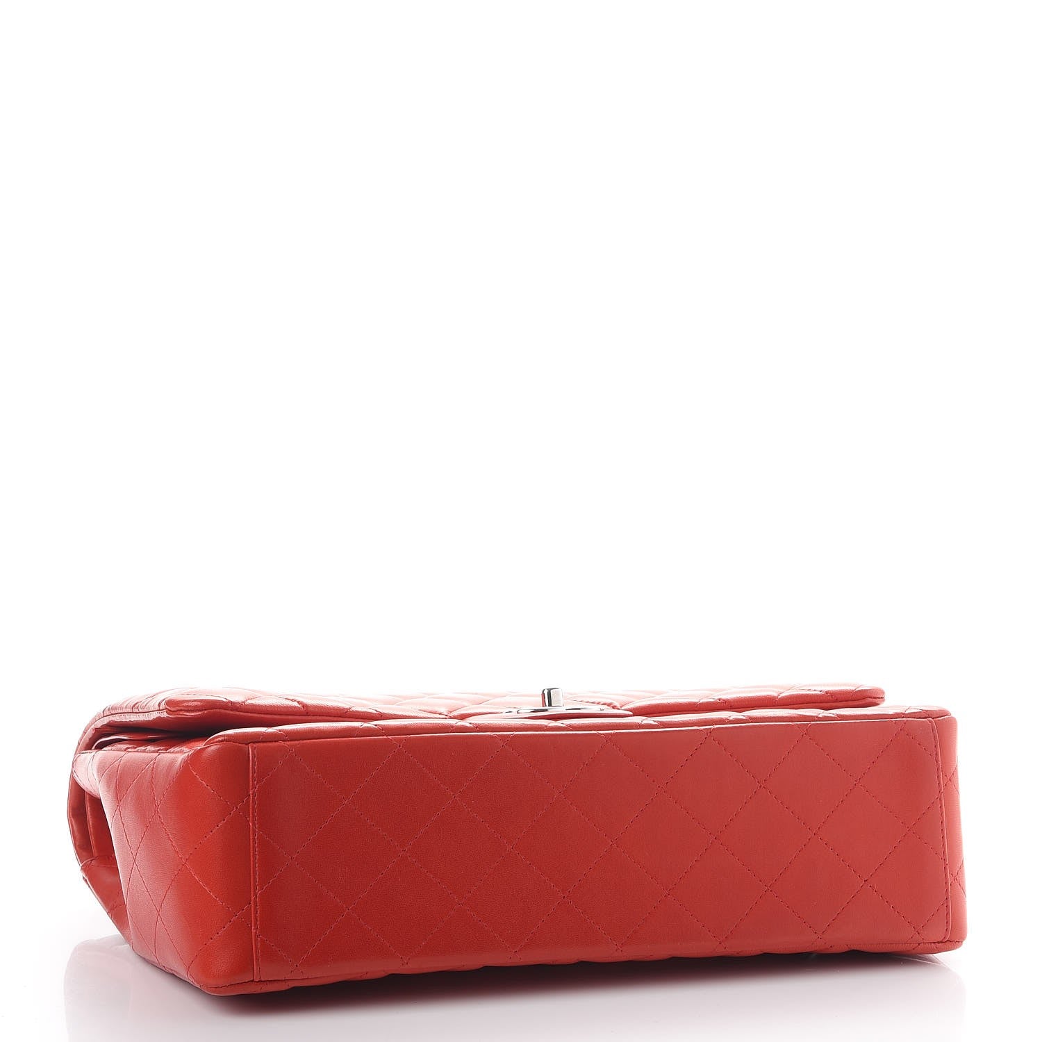 Chanel Lambskin Quilted Maxi Double Flap Red 5 of 11