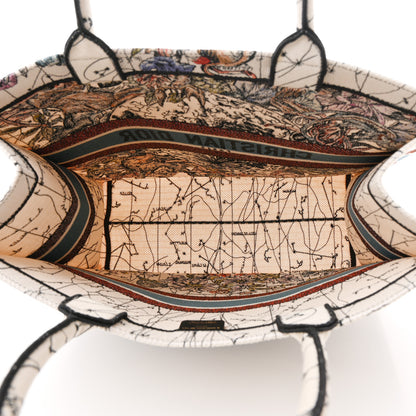 Christian Dior Canvas Embroidered Large Zodiac Book Tote Latte Multicolor 5 of 17