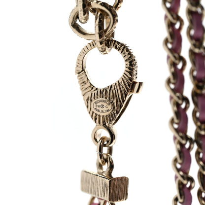 Chanel Metal Lambskin CC Chain Link Necklace Pink 5 of 6