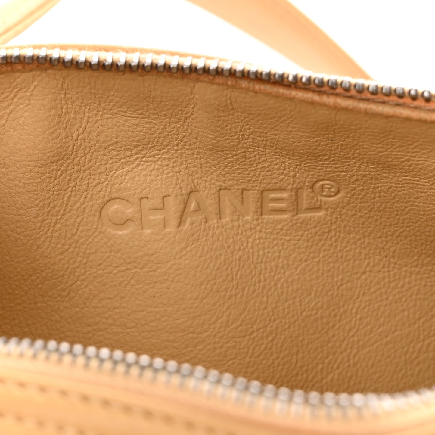 Lambskin CC Shoulder Bag Beige