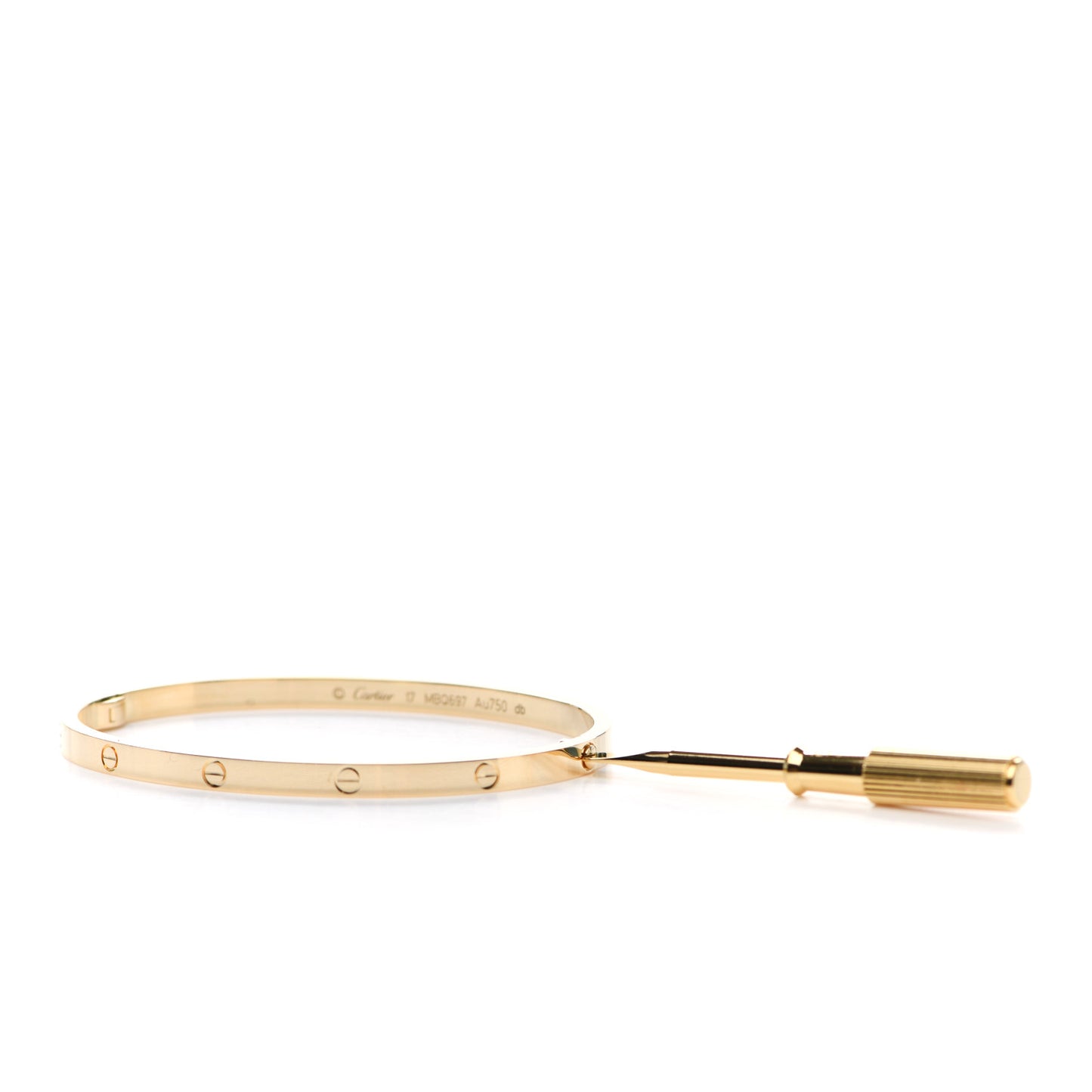 18K Yellow Gold Small LOVE Bracelet 17