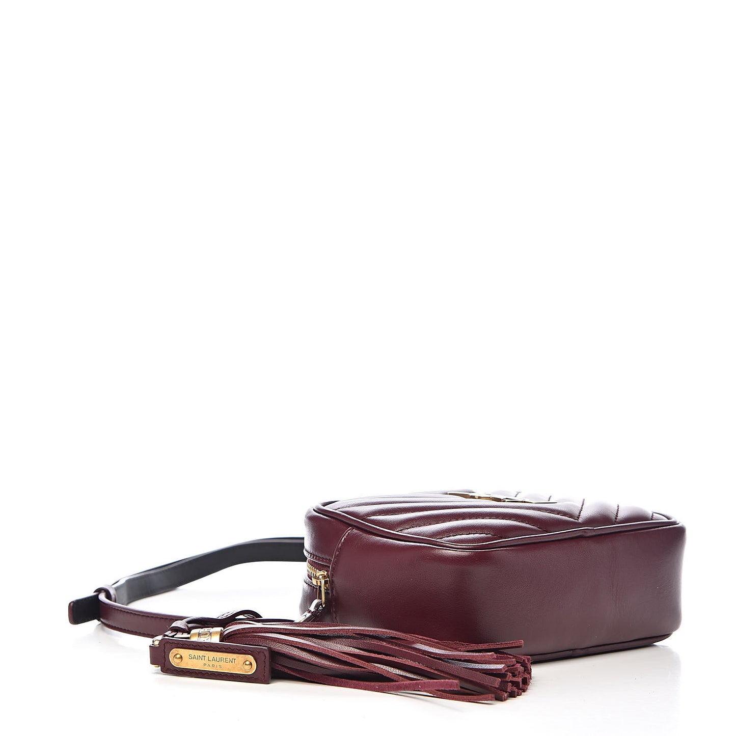 Calfskin Matelasse Monogram Lou Belt Bag Dark Legion Red