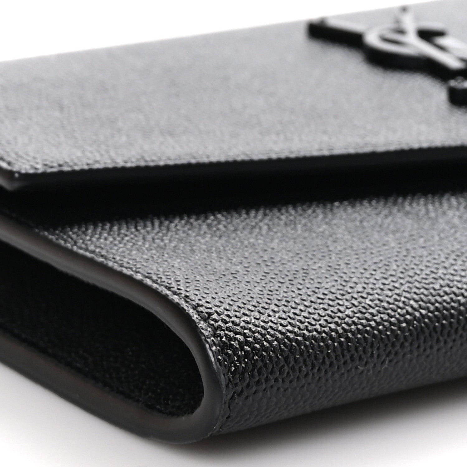 Saint Laurent Grain de Poudre Uptown Chain Wallet Black 9 of 11
