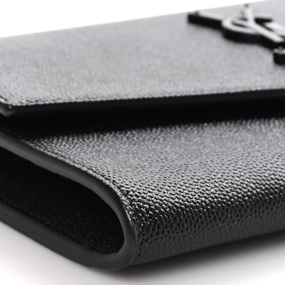 Saint Laurent Grain de Poudre Uptown Chain Wallet Black 9 of 11