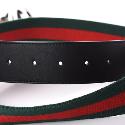 Gucci Calfskin Web Interlocking G Belt 95 38 Dark Brown 6 of 6