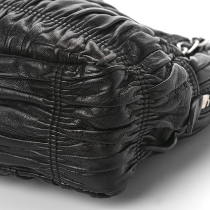 Prada Nappa Gaufre Shopping Satchel Black 7 of 7