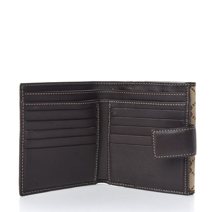 Gucci Monogram Lovely Heart French Flap Wallet Dark Brown 5 of 8