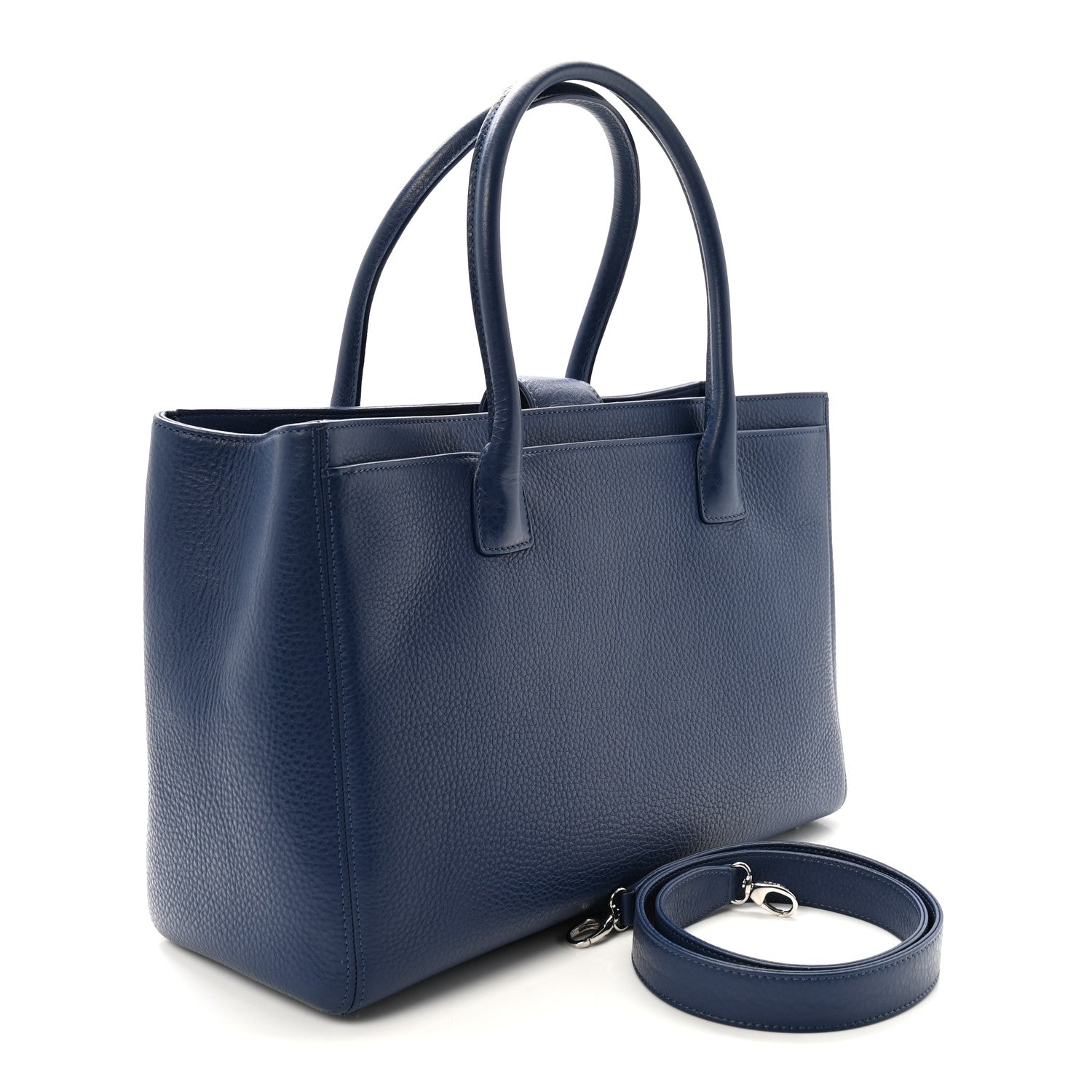 Chanel Calfskin Cerf Executive Shopper Tote Marine 3 of 11