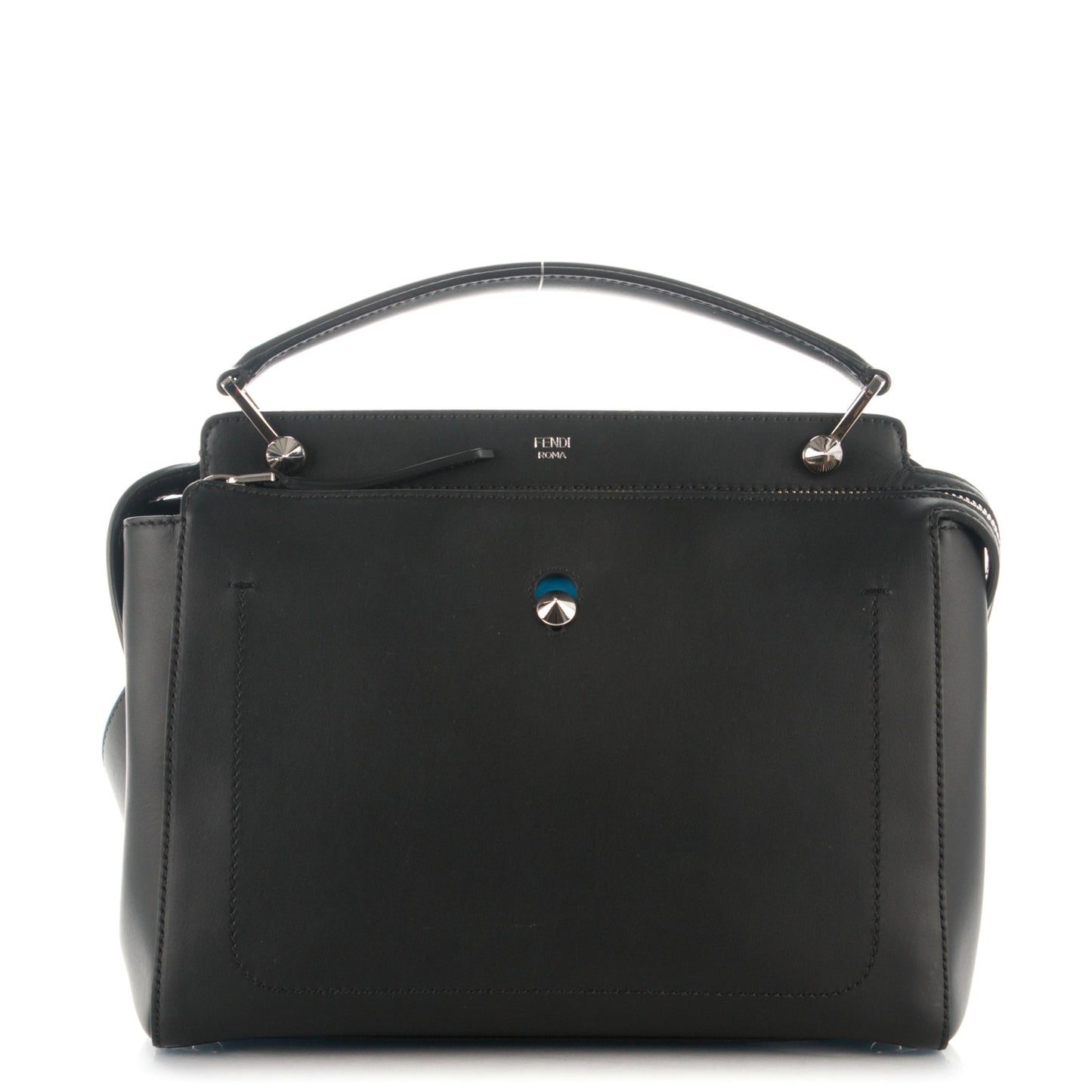 Vitello Baltico Dolce DotCom Satchel Black Blue Royal