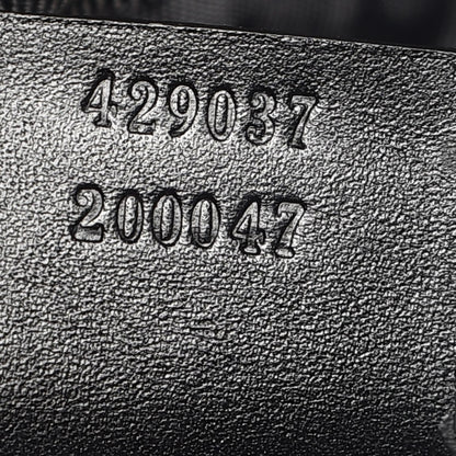 Gucci Mesh Web Hollywood Embroidered Double Buckle Backpack Black 7 of 7