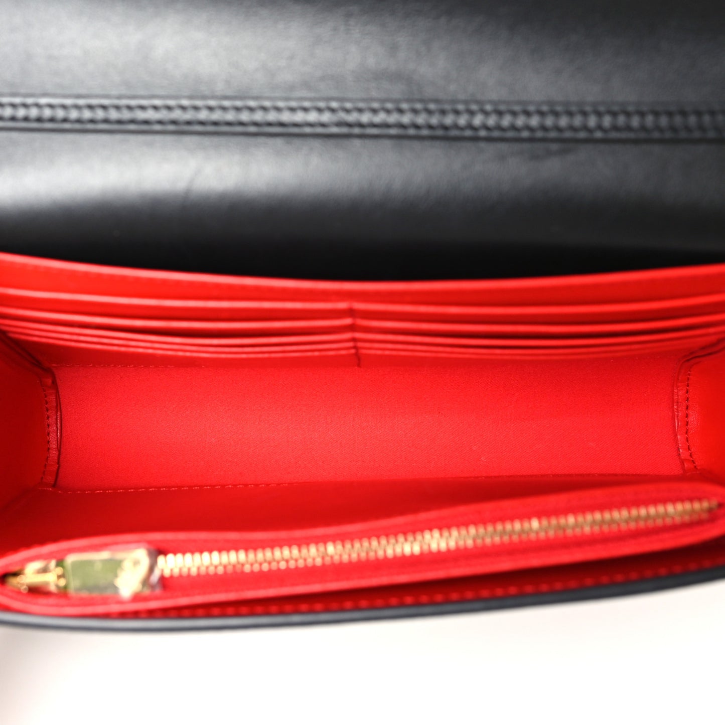 Calfskin Spikes Paloma Wallet On Chain Black