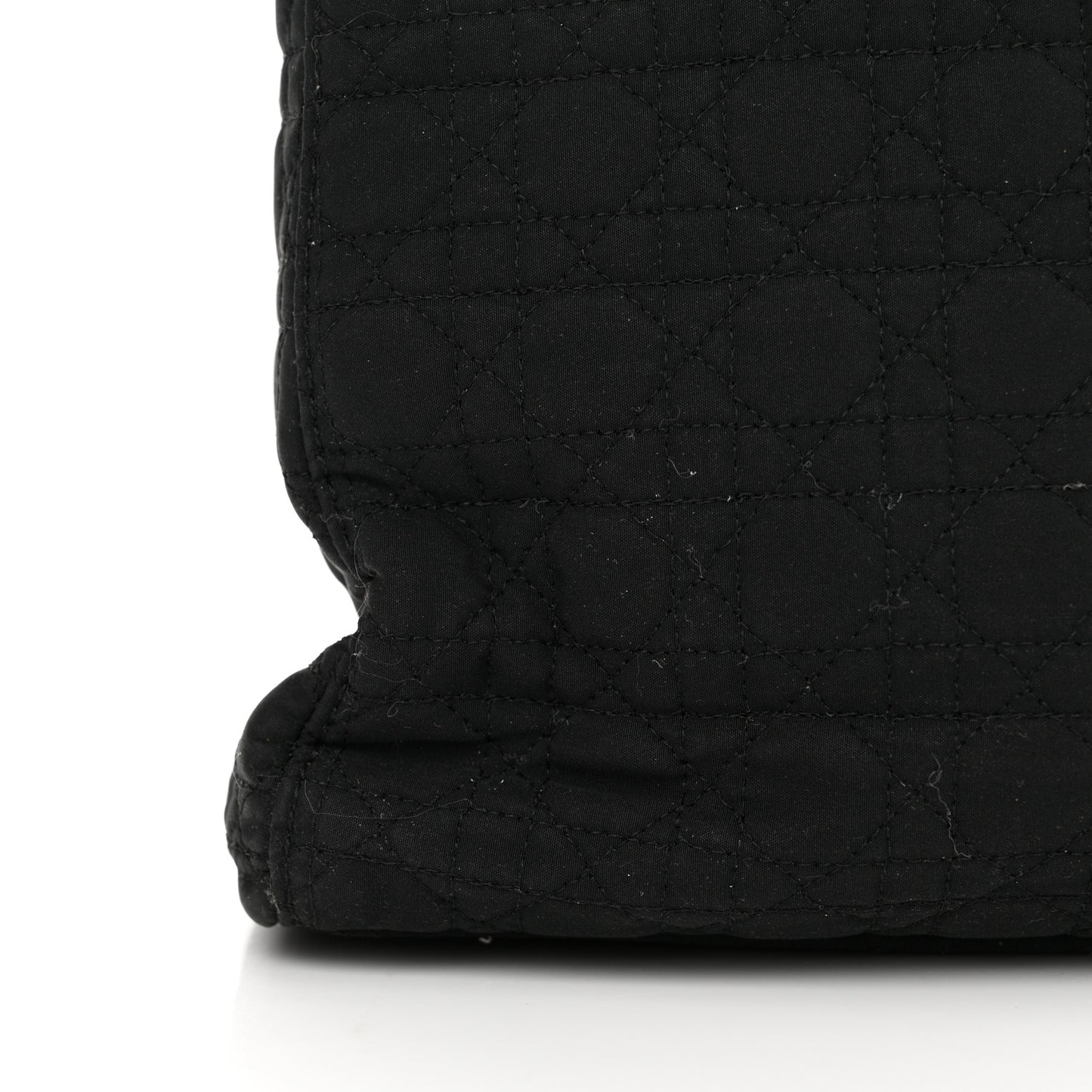 Nylon Cannage Medium Lady Dior Black
