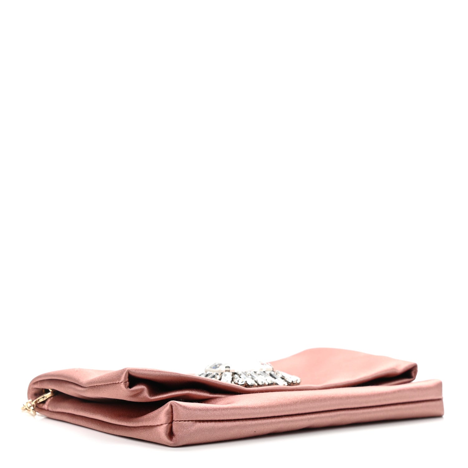Jimmy Choo Satin Crystal Titania Clutch Blush 4 of 10