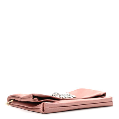 Jimmy Choo Satin Crystal Titania Clutch Blush 4 of 10