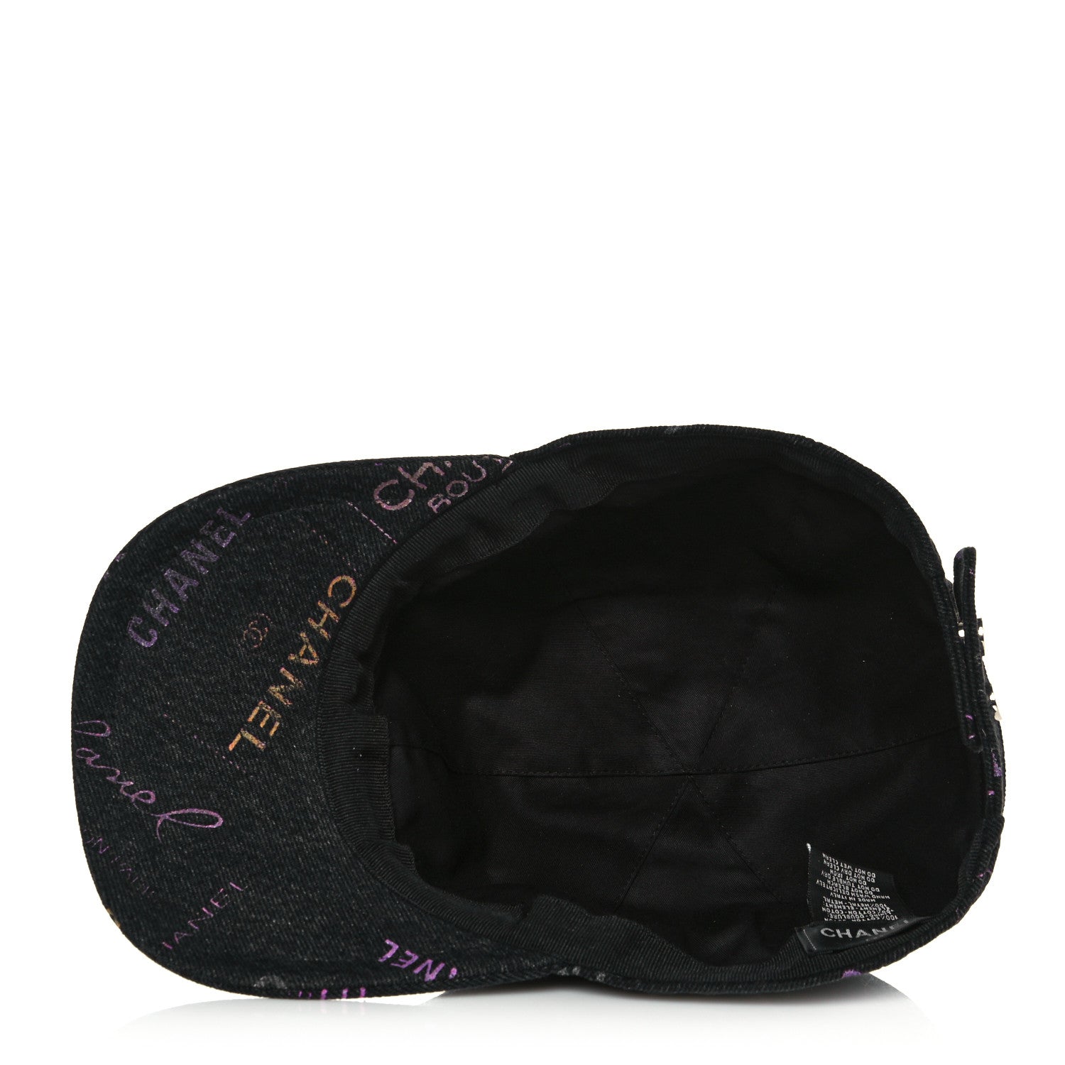 Chanel Denim Mood Cap Hat Black 6 of 8