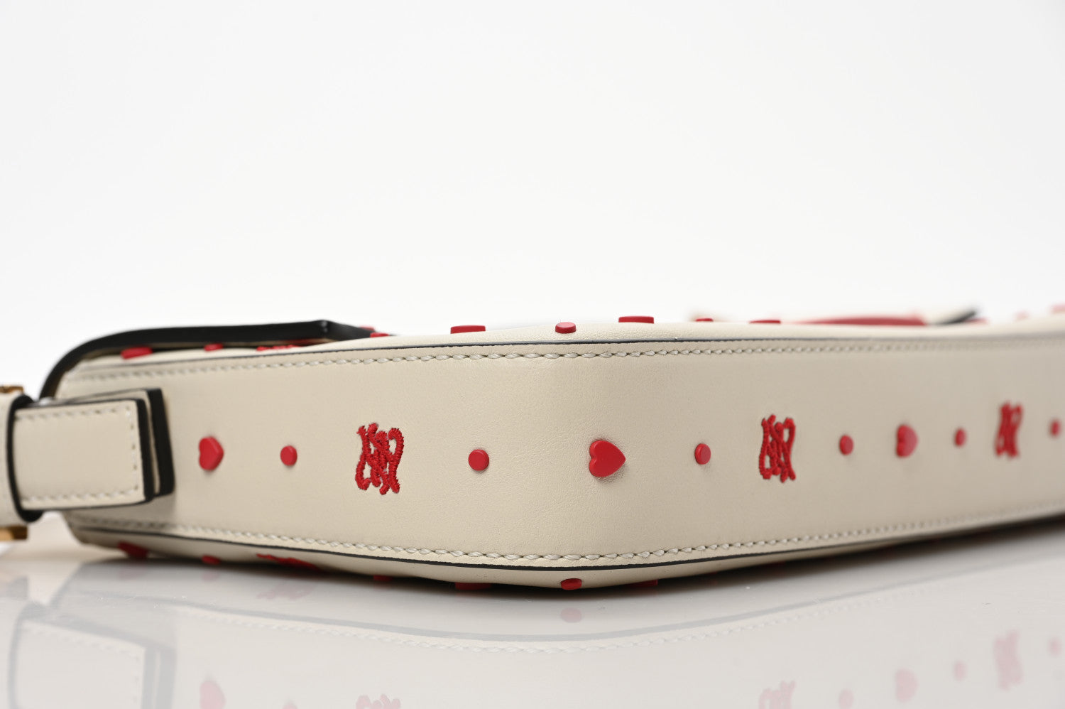 Fendi Vitello Burro Chinese Valentines Day Karligraphy Embroidered Baguette 1997 Pana Rosso Cardinale 15 of 18
