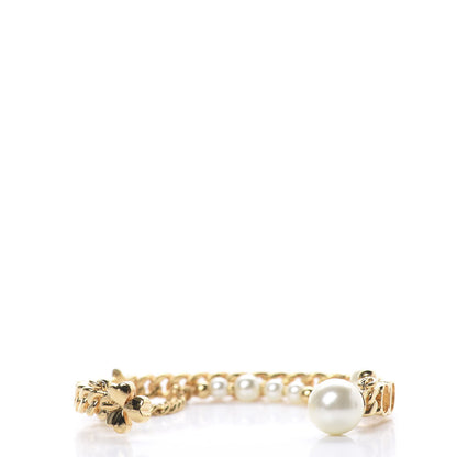 Christian Dior Pearl CD Chain Bracelet Gold 2 of 4