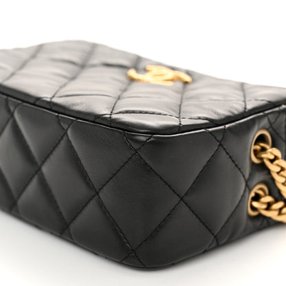 Chanel Lambskin Quilted Mini Pillow Crush Camera Case Black 10 of 11