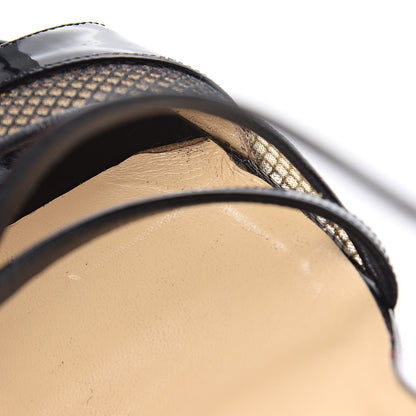 Christian Louboutin Patent Mesh Silkova 100 Sandals 40.5 Black 13 of 16