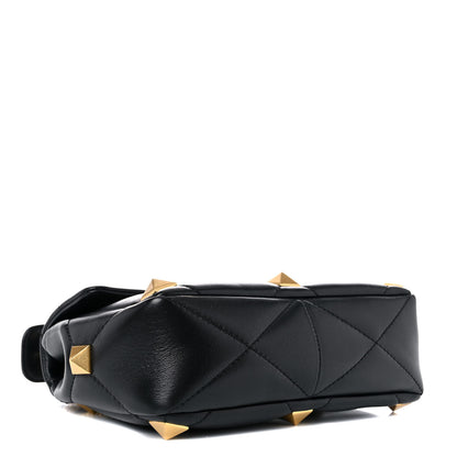 Valentino Garavani Nappa Medium Roman Stud Shoulder Bag Black 4 of 11