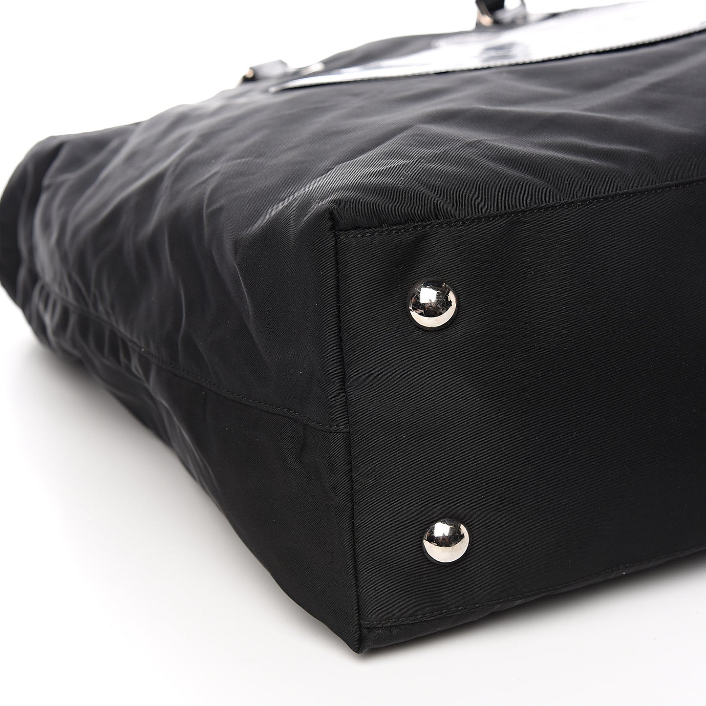 Tessuto Nylon Logo Tote Black