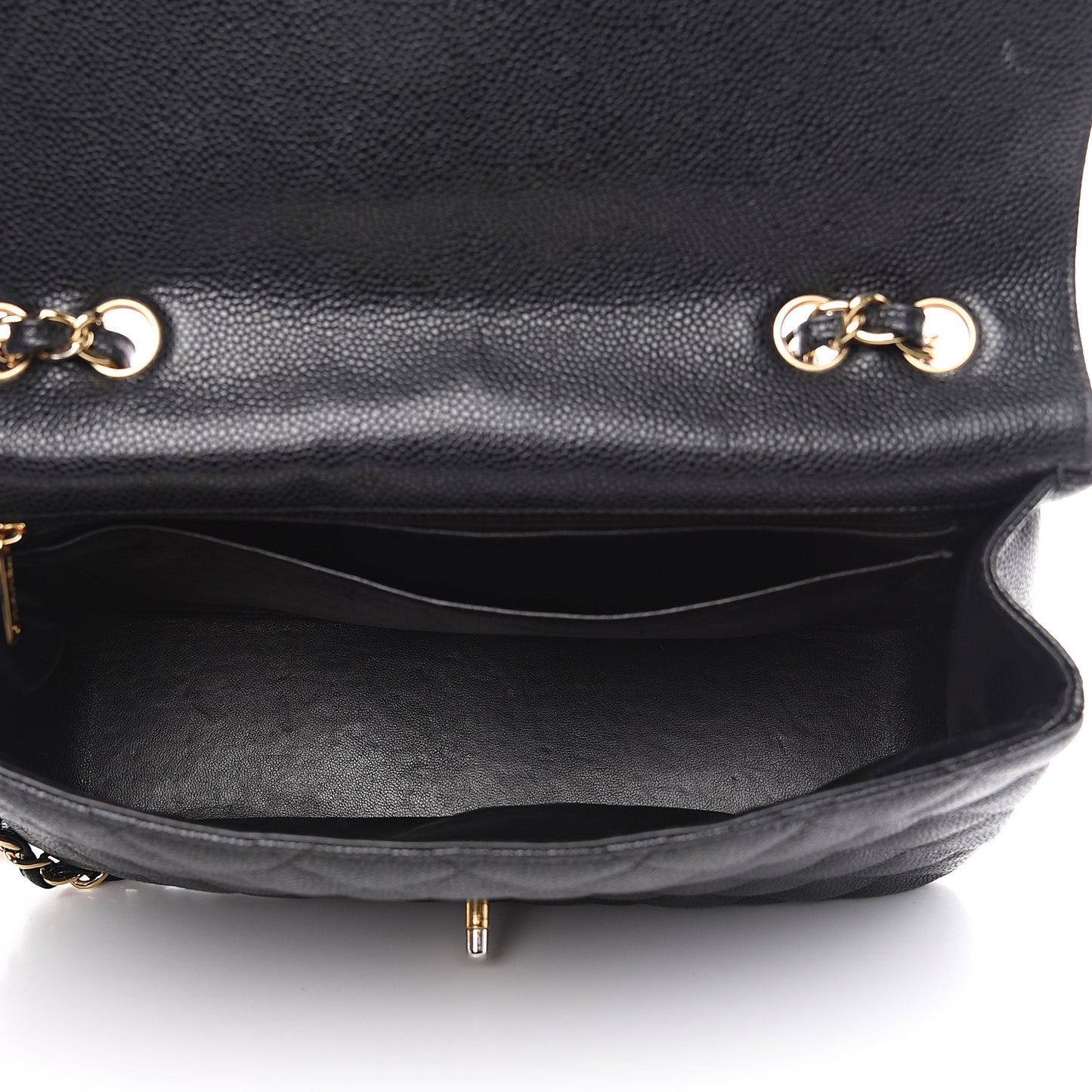 Caviar Quilted Jumbo Single Flap Black
