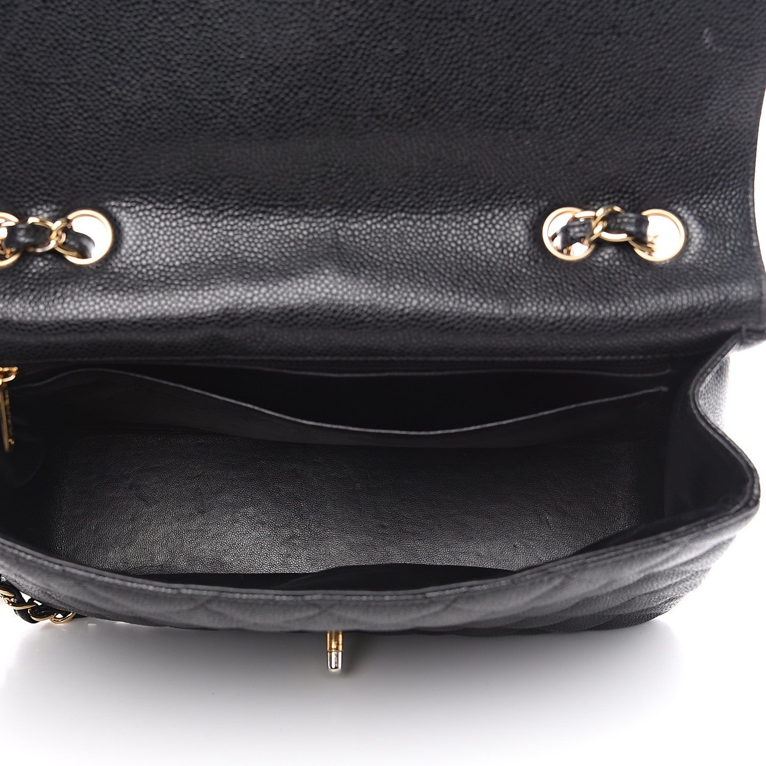 Chanel Caviar Quilted Jumbo Single Flap Black 4 of 15