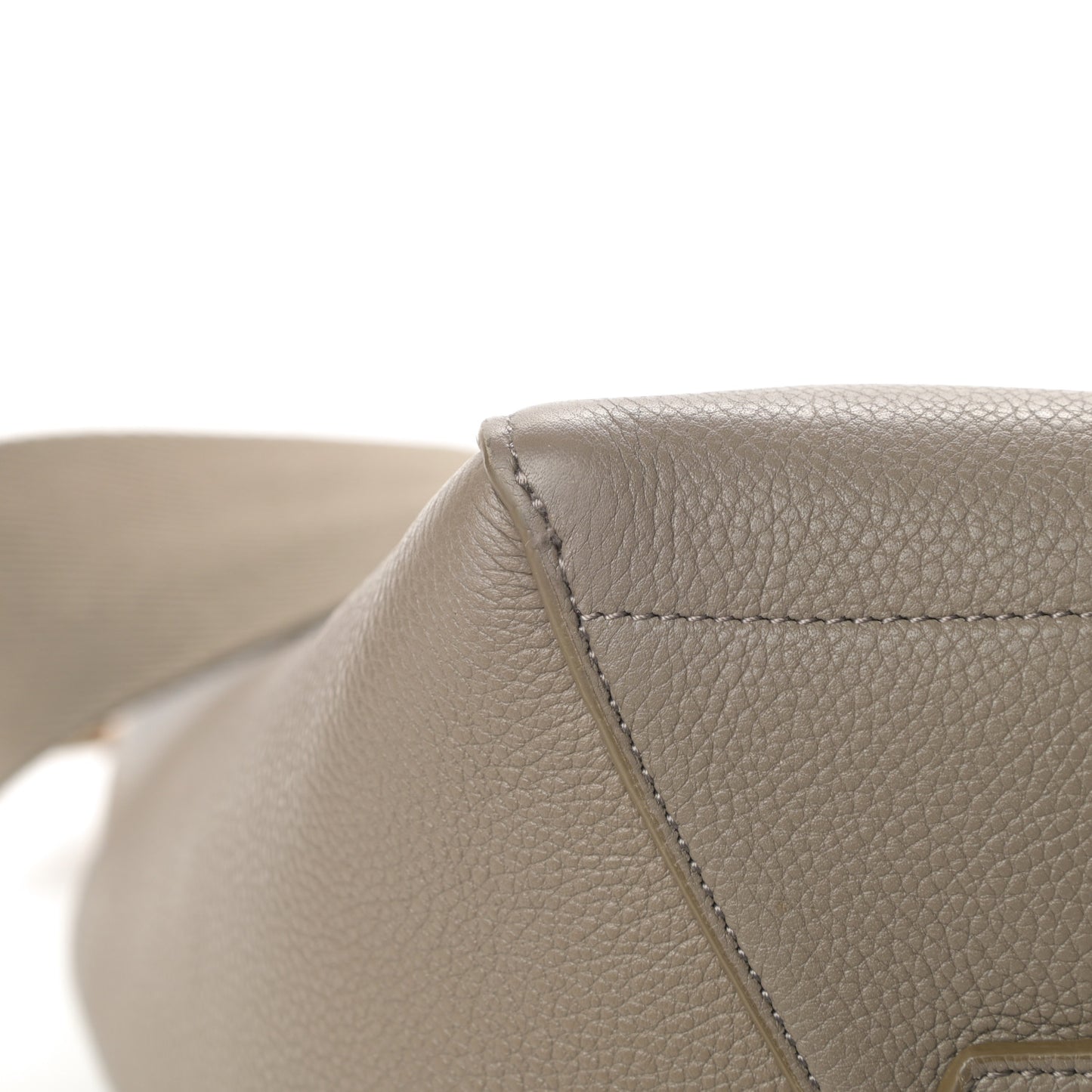 Soft Grained Calfskin Sangle Bucket Bag Taupe