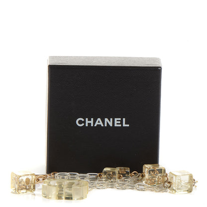 Chanel Lucite CC Necklace Gold 7 of 7
