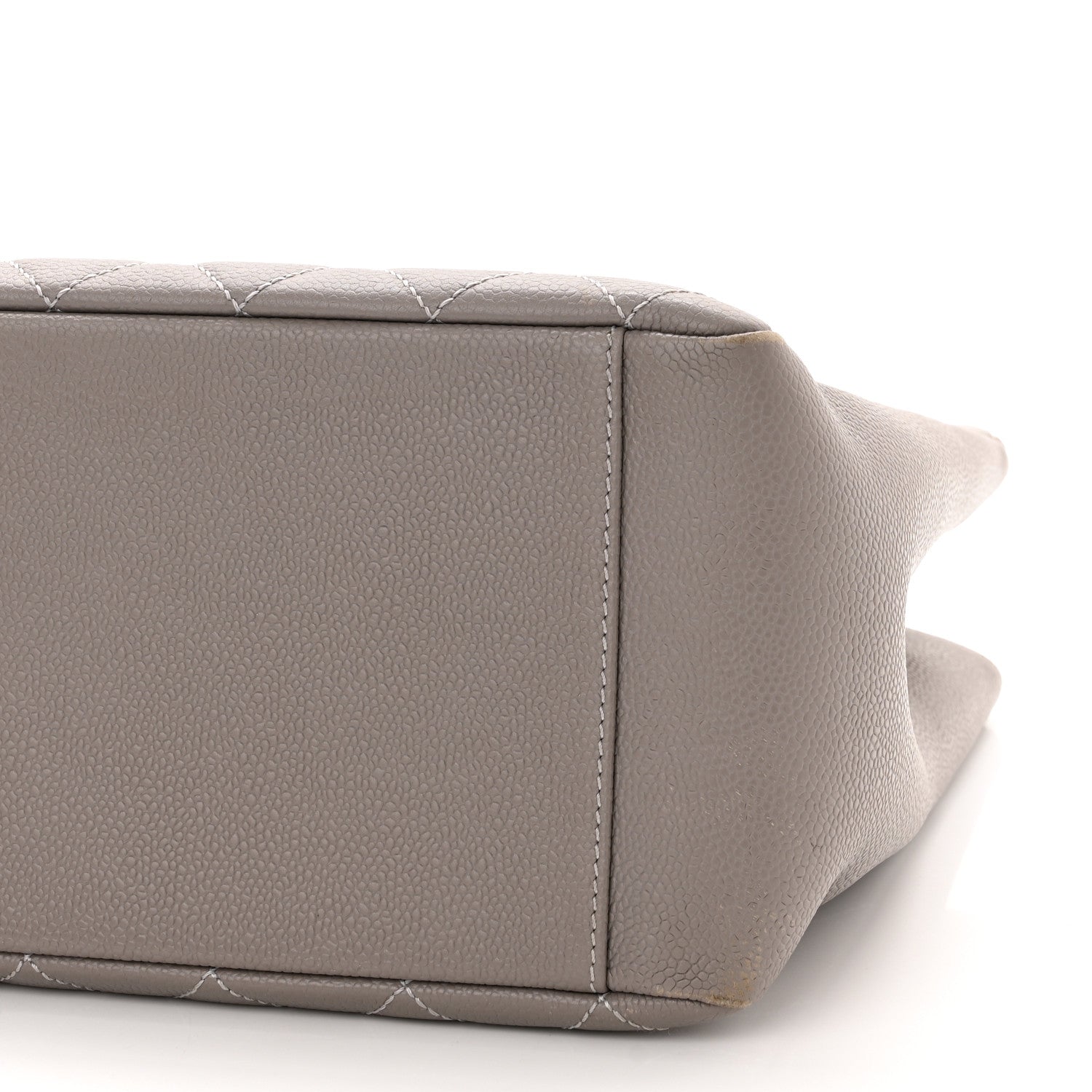Chanel Caviar Quilted Grand Shopping Tote GST Light Grey 10 of 12